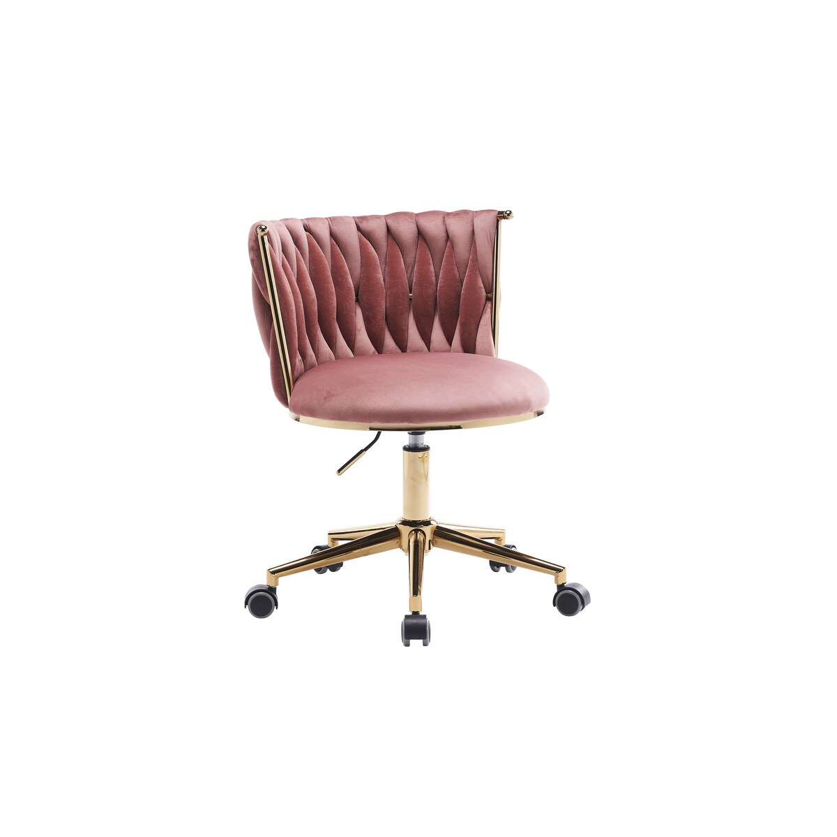 Office Desk Chair, Upholstered Home Office Desk Chairs with Adjustable Swivel Wheels, Ergonomic Office Chair