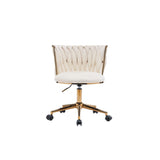 Office Desk Chair, Upholstered Home Office Desk Chairs with Adjustable Swivel Wheels, Ergonomic Office Chair