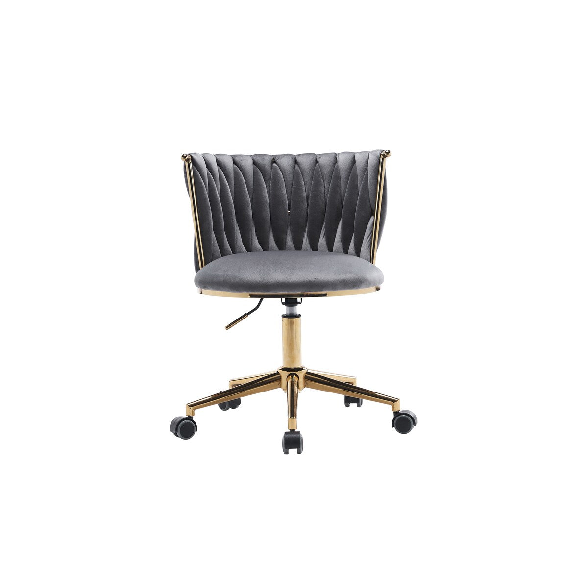 Office Desk Chair, Upholstered Home Office Desk Chairs with Adjustable Swivel Wheels, Ergonomic Office Chair