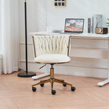 Office Desk Chair, Upholstered Home Office Desk Chairs with Adjustable Swivel Wheels, Ergonomic Office Chair