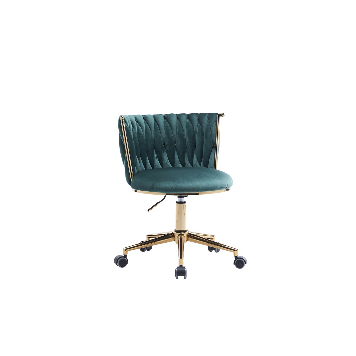 Office Desk Chair, Upholstered Home Office Desk Chairs with Adjustable Swivel Wheels, Ergonomic Office Chair