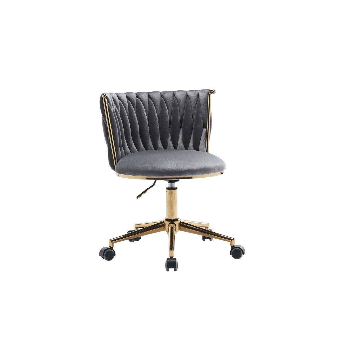Office Desk Chair, Upholstered Home Office Desk Chairs with Adjustable Swivel Wheels, Ergonomic Office Chair