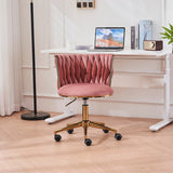 Office Desk Chair, Upholstered Home Office Desk Chairs with Adjustable Swivel Wheels, Ergonomic Office Chair