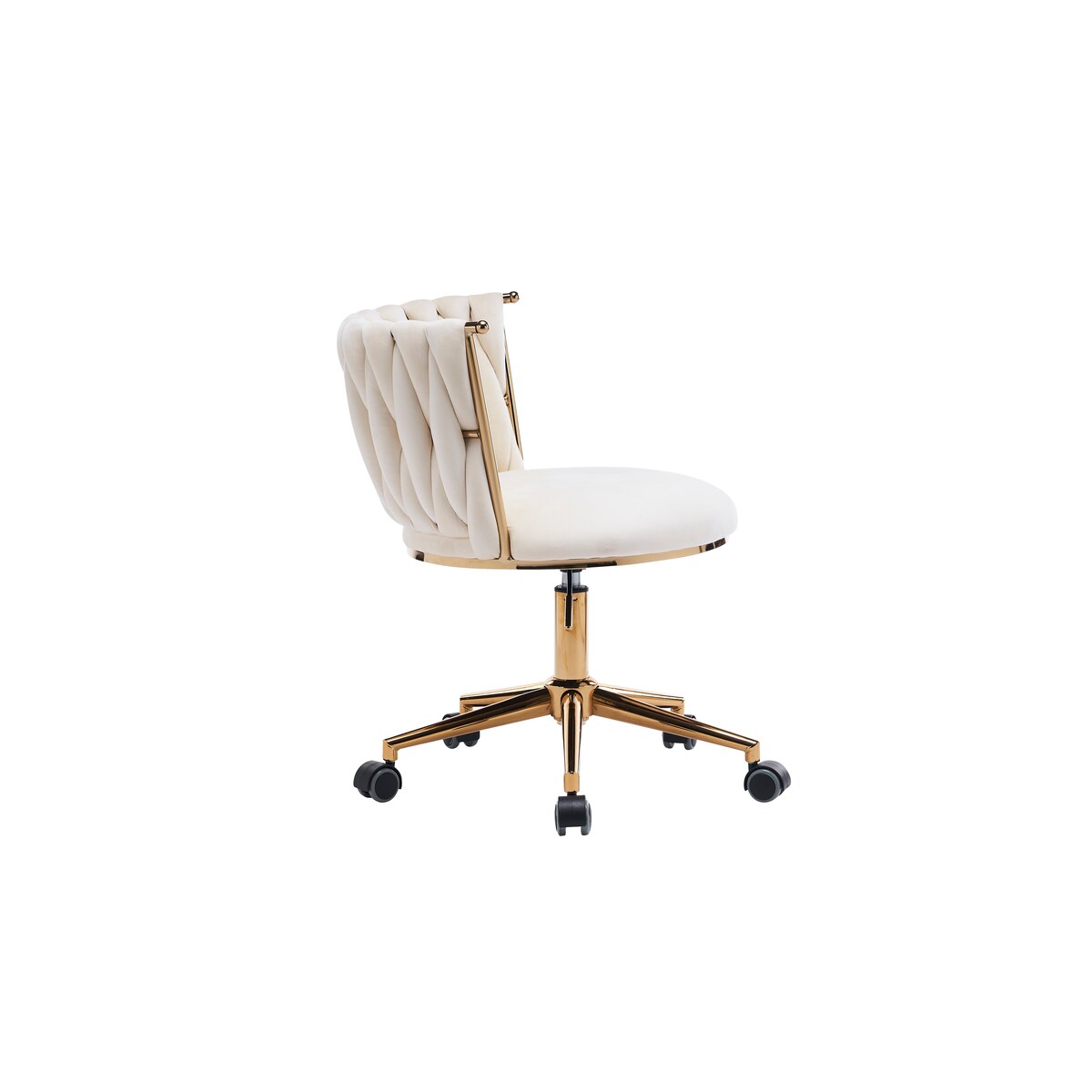 Office Desk Chair, Upholstered Home Office Desk Chairs with Adjustable Swivel Wheels, Ergonomic Office Chair