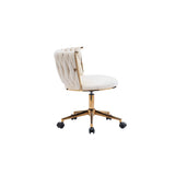 Office Desk Chair, Upholstered Home Office Desk Chairs with Adjustable Swivel Wheels, Ergonomic Office Chair