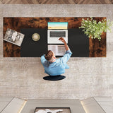 Office Executive Desk with Storage Shelf, Business Workstation, Writing Desk for the boss room