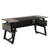 Office Executive Desk with Storage Shelf, Business Workstation, Writing Desk for the boss room