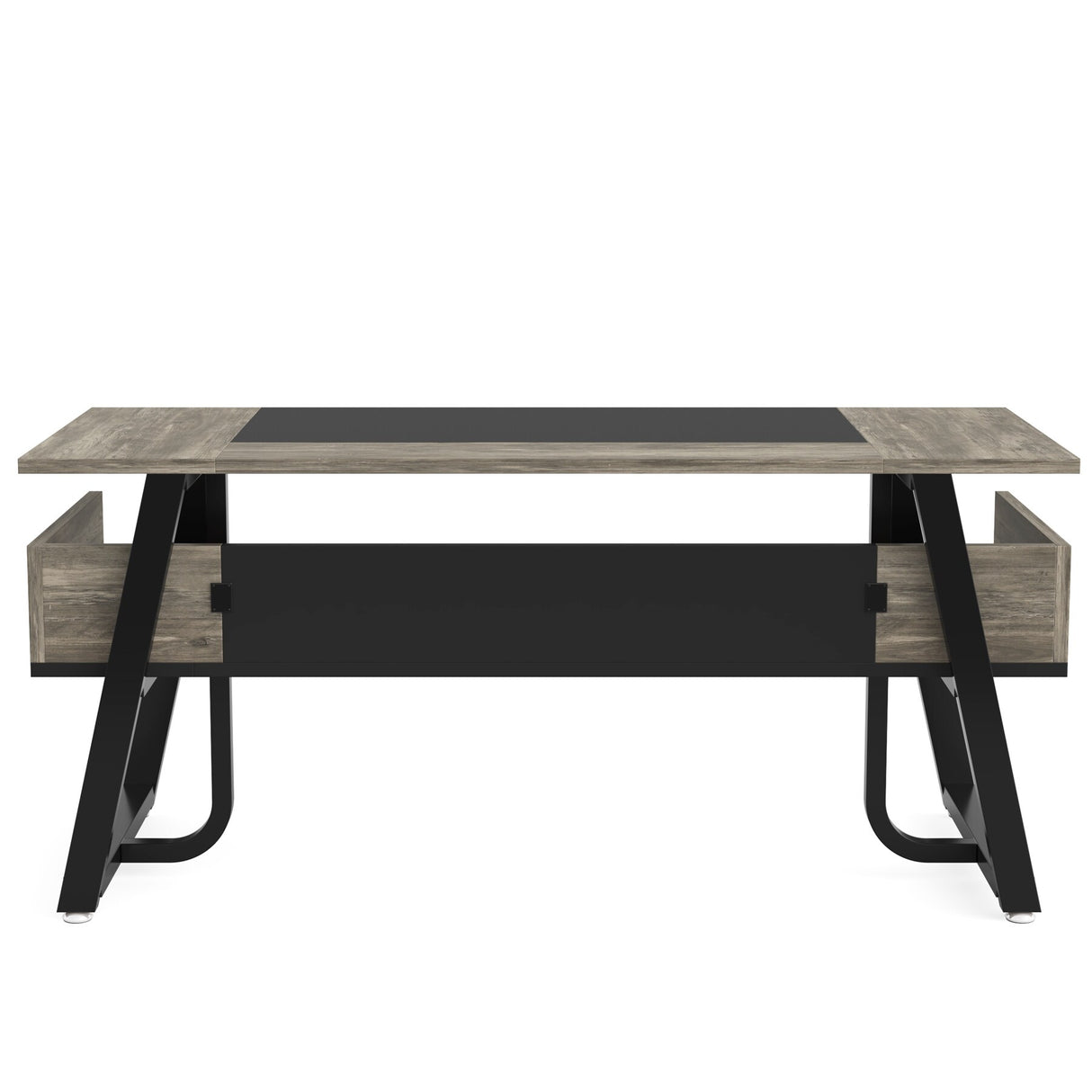 Office Executive Desk with Storage Shelf, Business Workstation, Writing Desk for the boss room