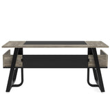 Office Executive Desk with Storage Shelf, Business Workstation, Writing Desk for the boss room