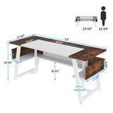 Office Executive Desk with Storage Shelf, Business Workstation, Writing Desk for the boss room