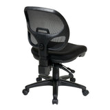Ergonomic Armless Task Chair with Back