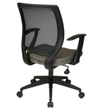 Office Star Work Smart Screen Back and Mesh Seat Task Chair with "T" Arms
