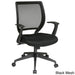 Office Star Work Smart Screen Back and Mesh Seat Task Chair with "T" Arms