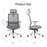 Global Pronex Office Swivel Chair with Breathable Mesh Back Cushion & Adjustable Headrest