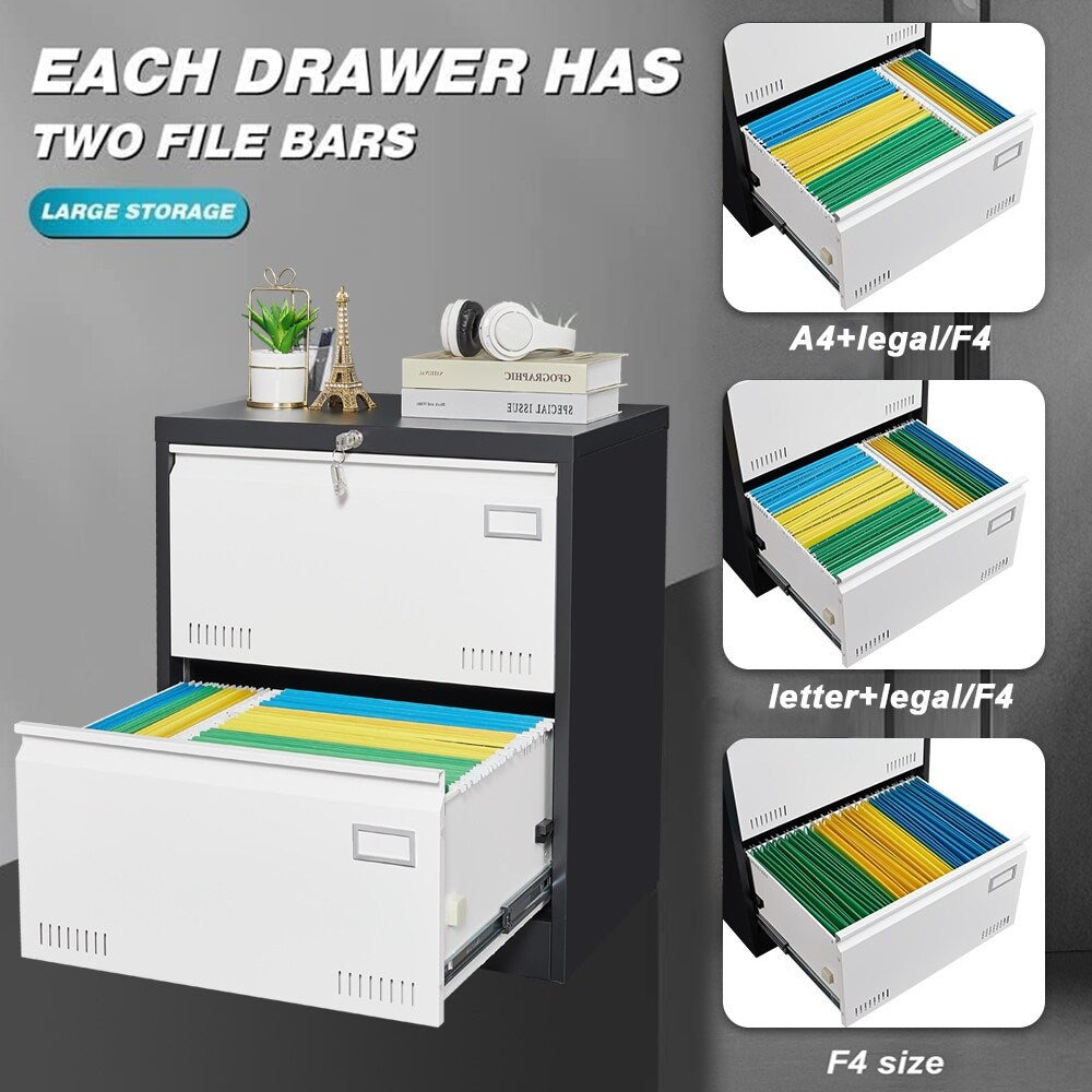 Office Vertical Files Cabinet with 2 Drawer And Lock