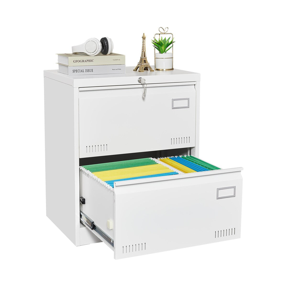 Office Vertical Files Cabinet with 2 Drawer And Lock