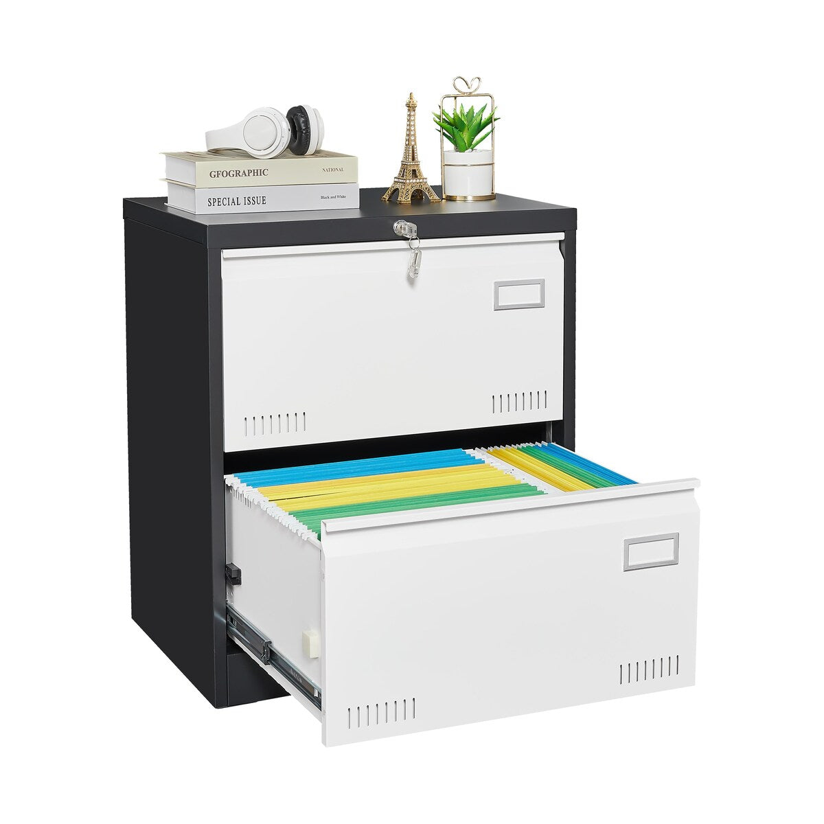 Office Vertical Files Cabinet with 2 Drawer And Lock