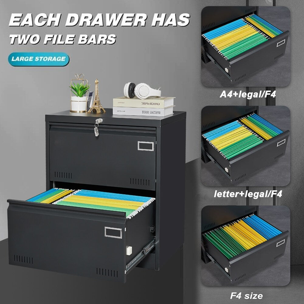 Office Vertical Files Cabinet with 2 Drawer And Lock