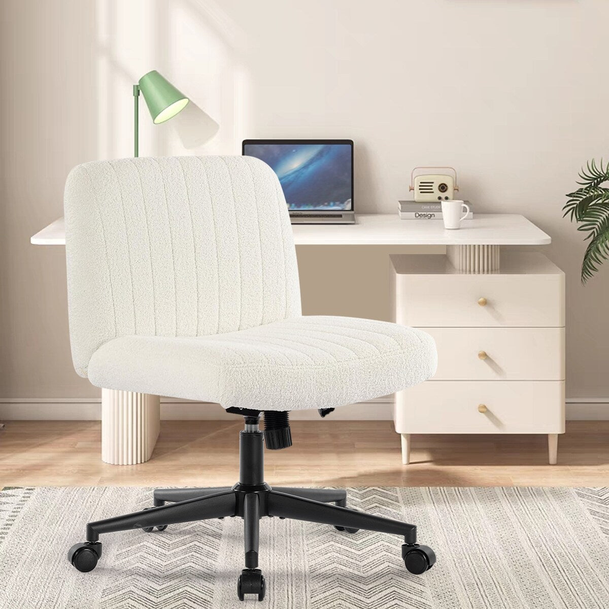 Office Chair with Wheels White