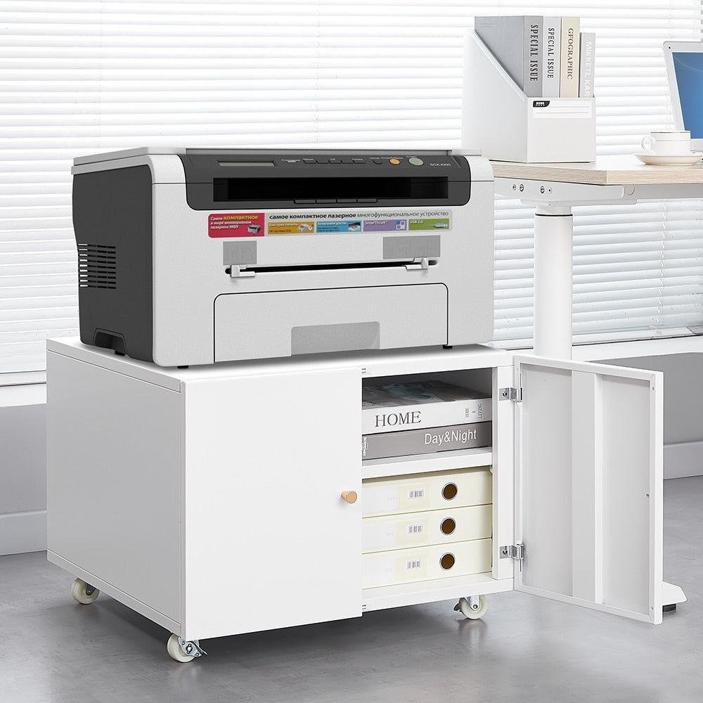 Office furniture Copier Cabinet With 2 door steel copier stand mobile pedestal file Printer Stand