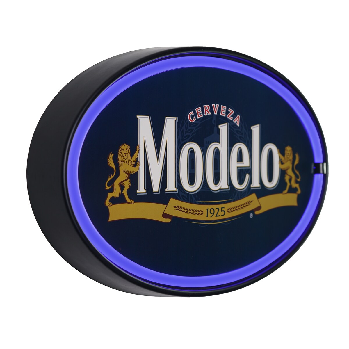 Officially Licensed Modelo Oval Neon LED Rope Wall Sign (16"x10") - Blue - 10" x 16"