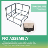 Ohana Black Wicker Outdoor 7-piece Conversation Set - No Assembly