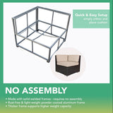 Ohana Outdoor Patio 7-piece Mixed Brown Wicker Conversation Set - No Assembly