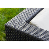 Ohana Outdoor Patio 9 Piece Black Wicker Sofa and Chaise Lounge Set - No Assembly