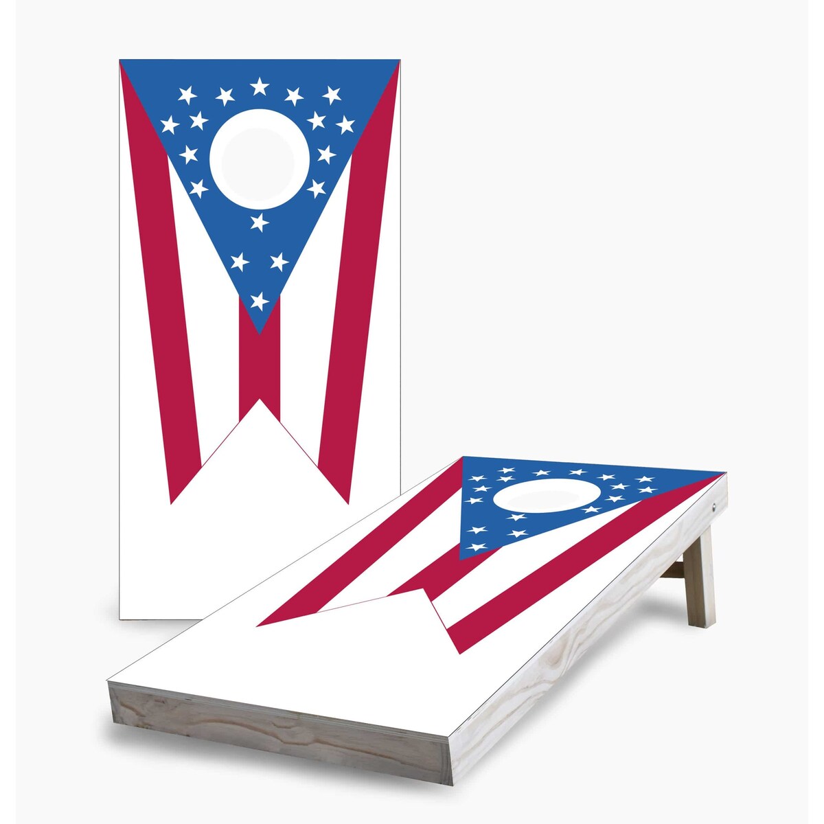 Ohio State Flag Cornhole Boards