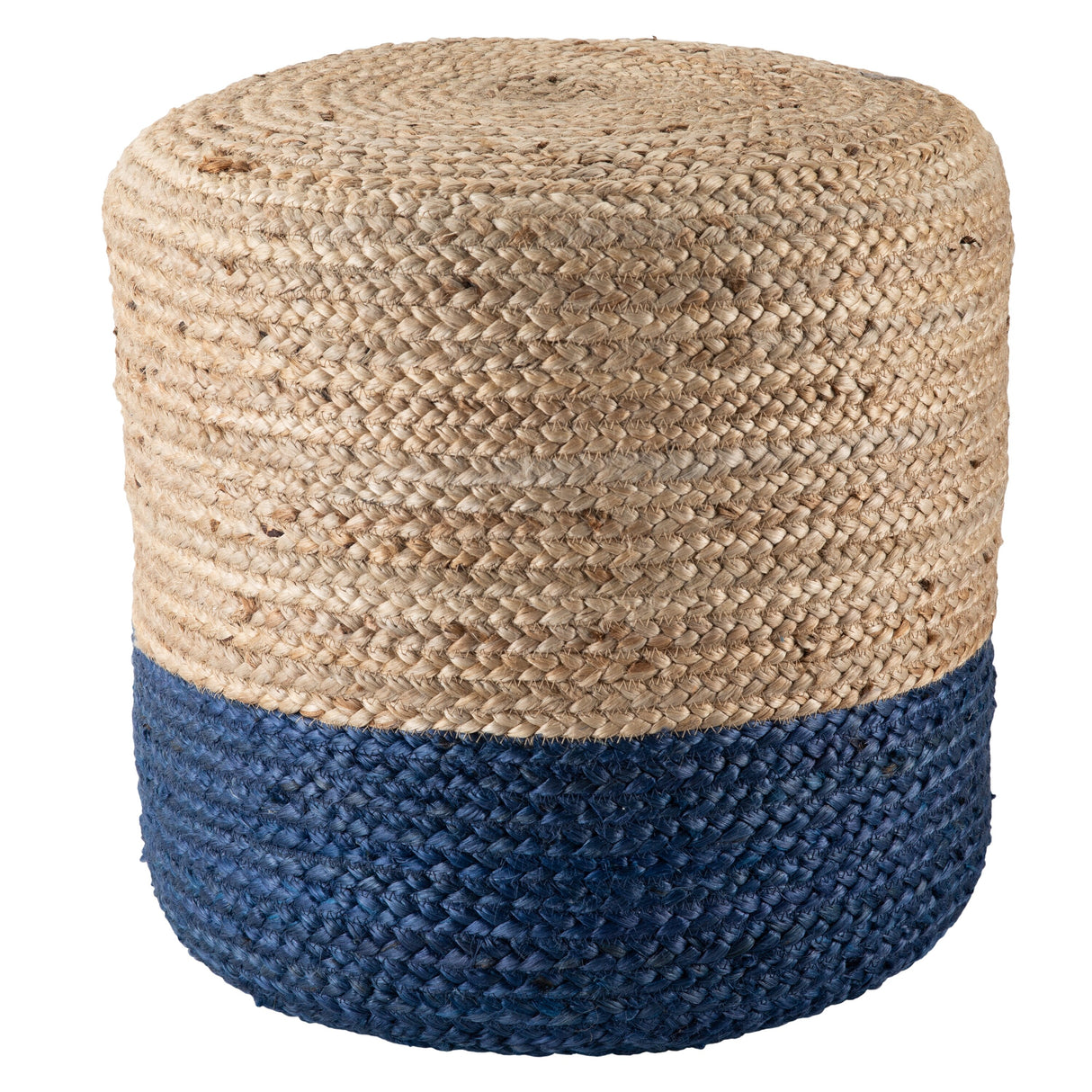 Juniper Home Saba Round Ombre Jute Pouf Ottoman/Foot Stool