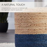 Juniper Home Saba Round Ombre Jute Pouf Ottoman/Foot Stool