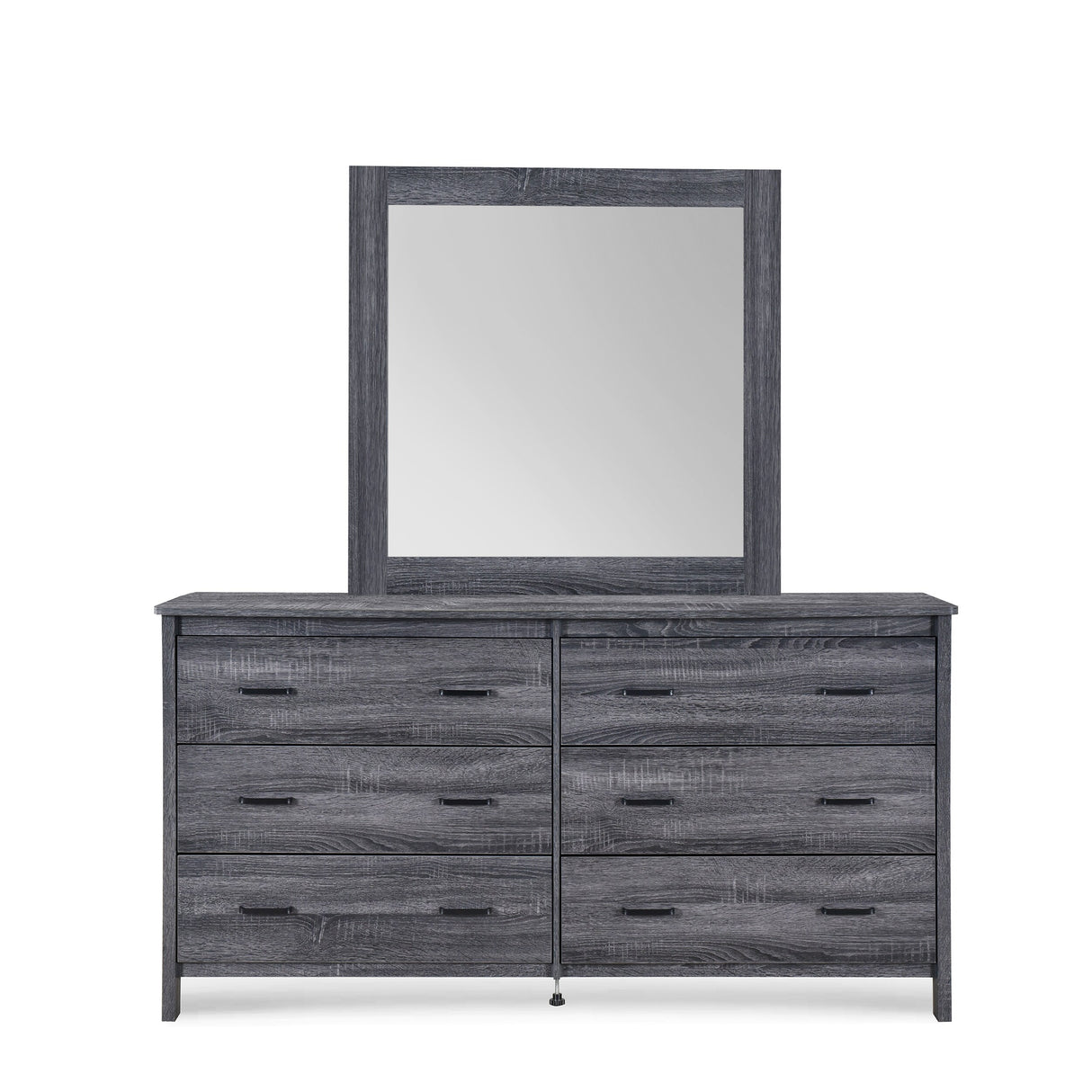 Olimont 6 Drawer Vanity Dresser with Square Mirror by Christopher Knight Home