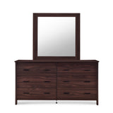 Olimont 6 Drawer Vanity Dresser with Square Mirror by Christopher Knight Home