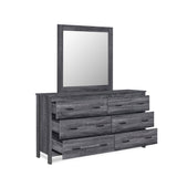 Olimont 6 Drawer Vanity Dresser with Square Mirror by Christopher Knight Home