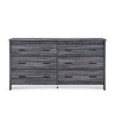 Olimont 6 Drawer Vanity Dresser with Square Mirror by Christopher Knight Home