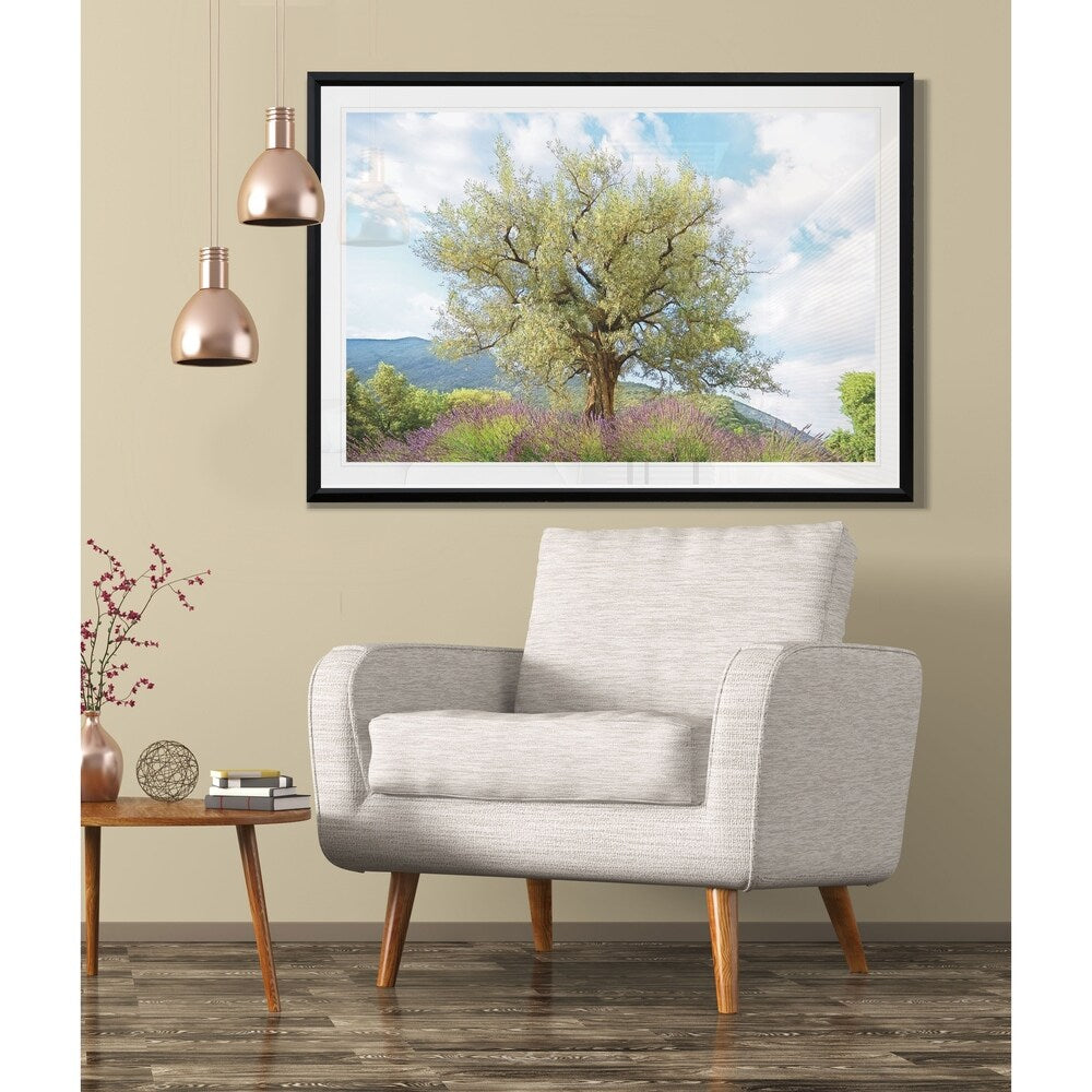 Olive Tree & Lavender-Framed Giclee Print