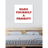 Oliver Gal 'A Priority Red Glitter' Typography and Quotes Wall Art Canvas Print - Red, White