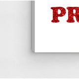 Oliver Gal 'A Priority Red Glitter' Typography and Quotes Wall Art Canvas Print - Red, White