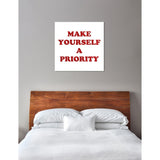 Oliver Gal 'A Priority Red Glitter' Typography and Quotes Wall Art Canvas Print - Red, White