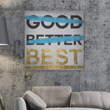 Oliver Gal 'Always Try Again' Typography and Quotes Wall Art Canvas Print - Gold, Black