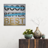 Oliver Gal 'Always Try Again' Typography and Quotes Wall Art Canvas Print - Gold, Black