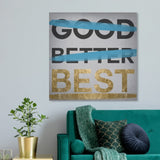 Oliver Gal 'Always Try Again' Typography and Quotes Wall Art Canvas Print - Gold, Black
