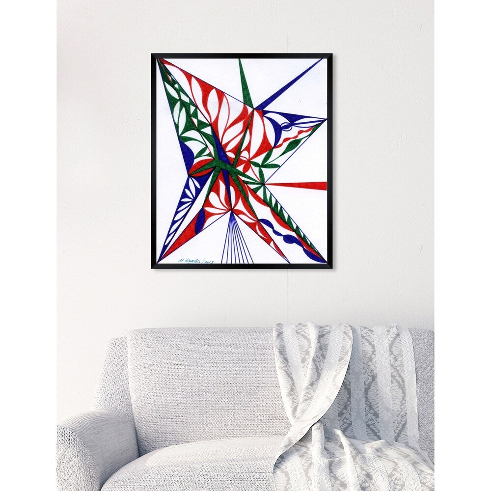 Oliver Gal 'Arrowhead' Abstract Framed Wall Art Print