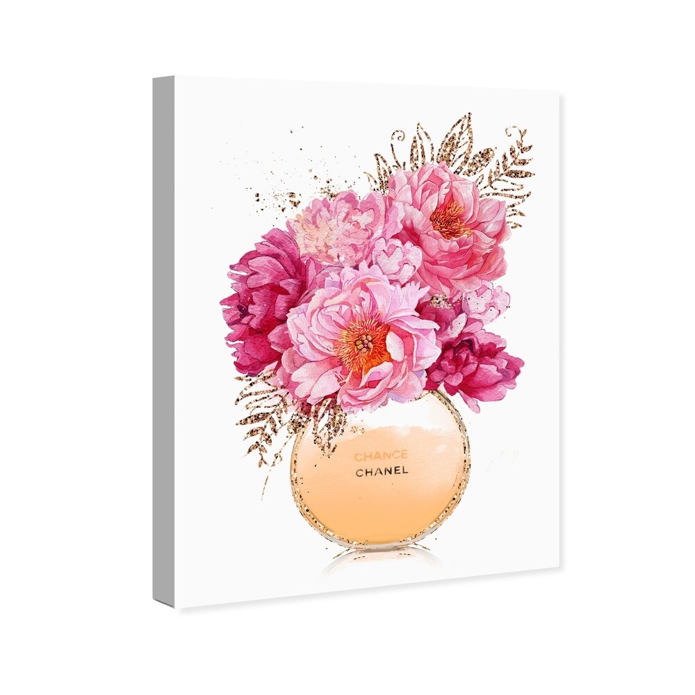 Oliver Gal 'Beige Bouquet Perfume' Floral and Botanical Wall Art Canvas Print - Pink