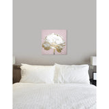 Oliver Gal 'Blush Gold Luxe Flower' Floral and Botanical Wall Art Canvas Print - White, Gold