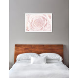 Oliver Gal 'Blush Winter Flower Pink' Floral White Contemporary Framed Wall Art Print