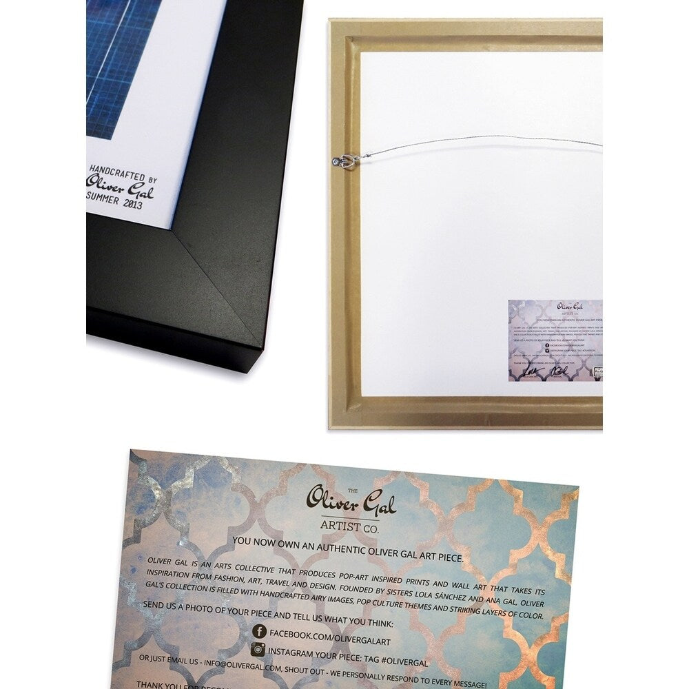 Oliver Gal 'Catalina Mor' Abstract Framed Wall Art Print