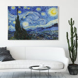 Oliver Gal Classic and Figurative Wall Art Canvas Prints 'Van Gogh - Starry Night' Impressionism - Blue, Black