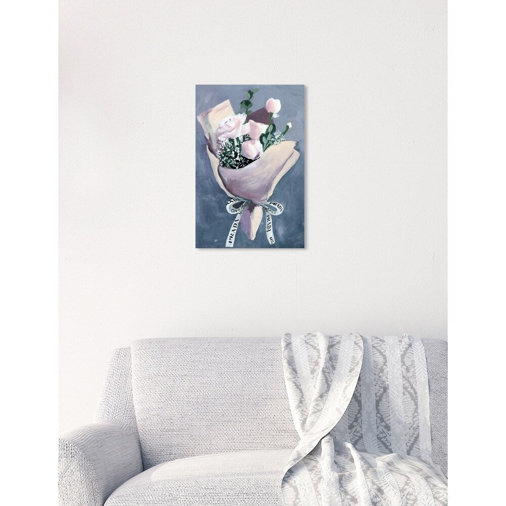 Oliver Gal 'Delivery For Her' Floral and Botanical Wall Art Canvas Print - Pink, Gray