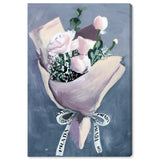 Oliver Gal 'Delivery For Her' Floral and Botanical Wall Art Canvas Print - Pink, Gray